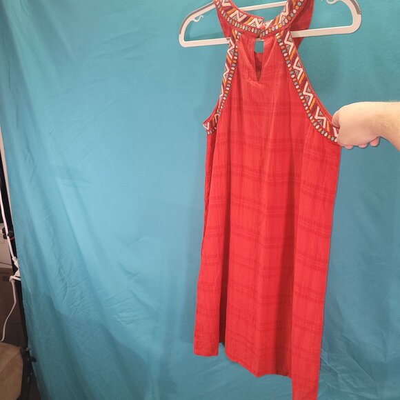 Sleeveless THML Embroidered Red Dress S - Picture 4 of 7